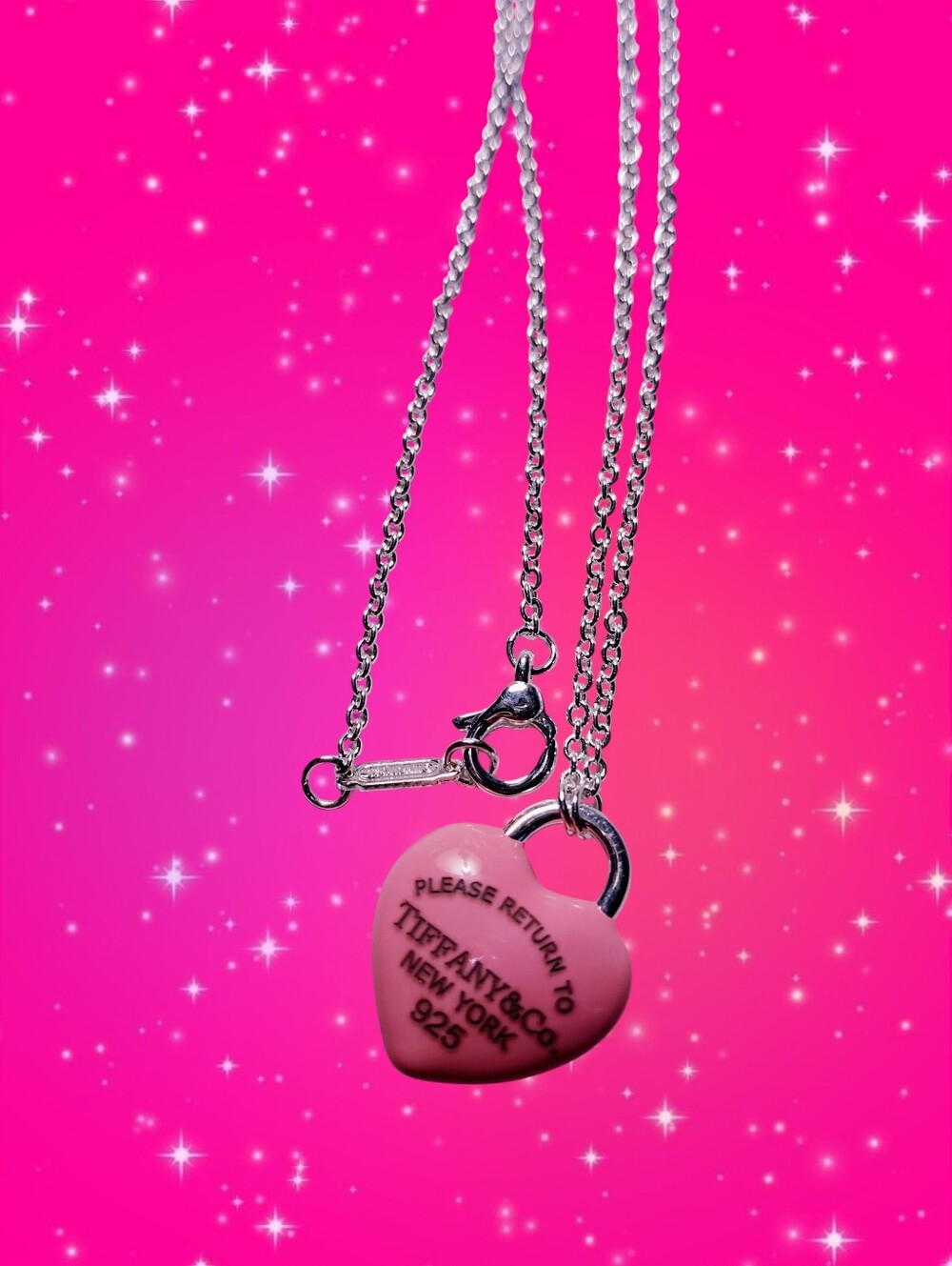 *9.25🩷💎Enchantress Blush Pink Heart Necklace With Engravings🩷